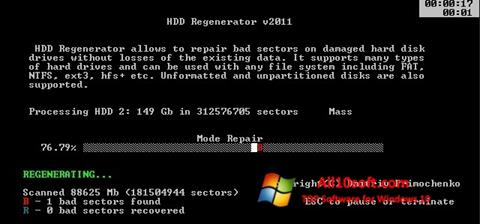 Petikan skrin HDD Regenerator untuk Windows 10