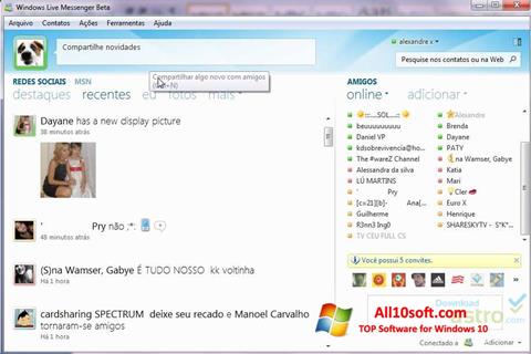 Petikan skrin Windows Live Messenger untuk Windows 10