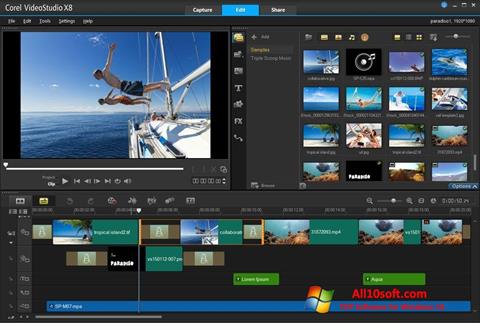 Petikan skrin Corel VideoStudio untuk Windows 10