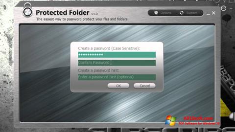 Petikan skrin Protected Folder untuk Windows 10