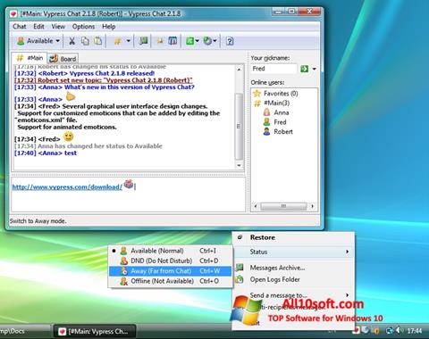 Petikan skrin Vypress Chat untuk Windows 10