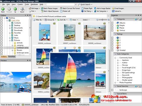 Petikan skrin ACDSee Photo Manager untuk Windows 10