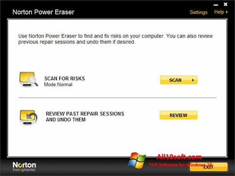 Petikan skrin Norton Power Eraser untuk Windows 10