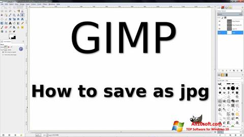 Petikan skrin GIMP untuk Windows 10