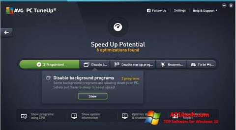 Petikan skrin AVG PC Tuneup untuk Windows 10