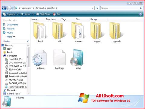 Petikan skrin Windows 7 USB DVD Download Tool untuk Windows 10