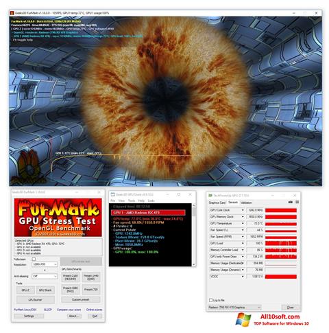 Petikan skrin FurMark untuk Windows 10