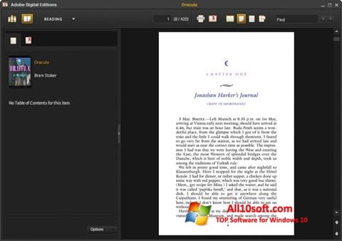 Petikan skrin Adobe Digital Editions untuk Windows 10