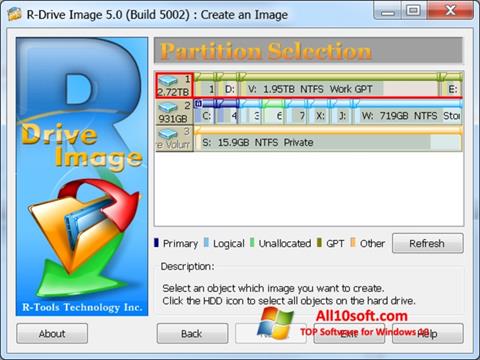 Petikan skrin R-Drive Image untuk Windows 10