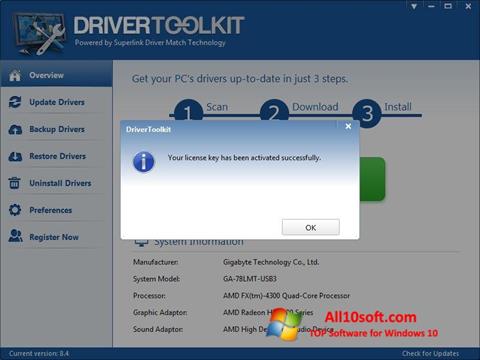 Petikan skrin Driver Toolkit untuk Windows 10
