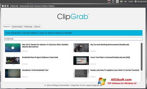 Petikan skrin ClipGrab untuk Windows 10