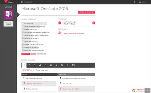 Petikan skrin Microsoft OneNote untuk Windows 10