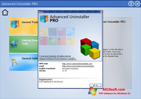 Petikan skrin Advanced Uninstaller PRO untuk Windows 10