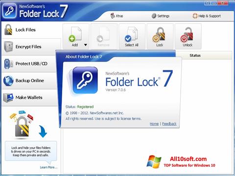 Petikan skrin Folder Lock untuk Windows 10