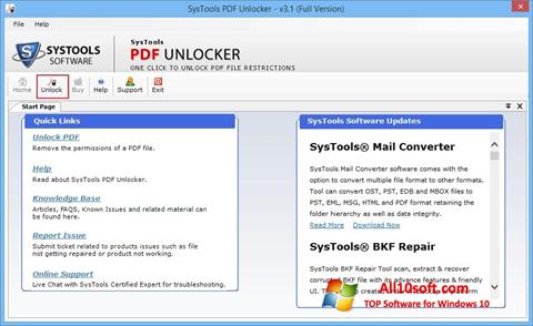 Petikan skrin PDF Unlocker untuk Windows 10