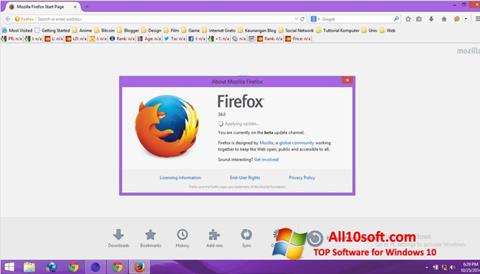 Petikan skrin Mozilla Firefox Offline Installer untuk Windows 10