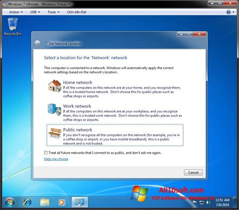 Petikan skrin Windows Virtual PC untuk Windows 10