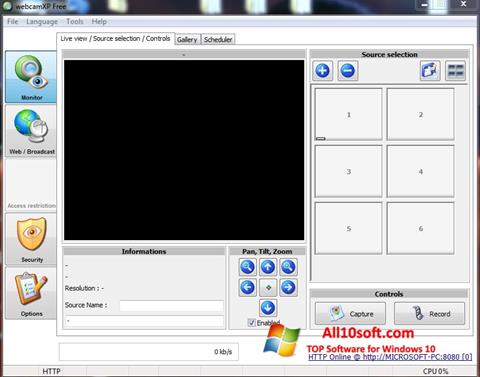Petikan skrin webcamXP untuk Windows 10