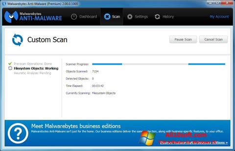 Petikan skrin Malwarebytes Anti-Malware Free untuk Windows 10