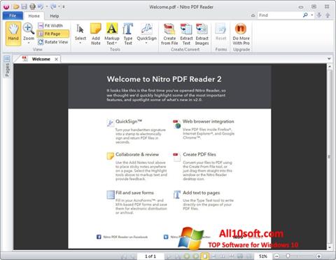 Petikan skrin Nitro PDF Reader untuk Windows 10