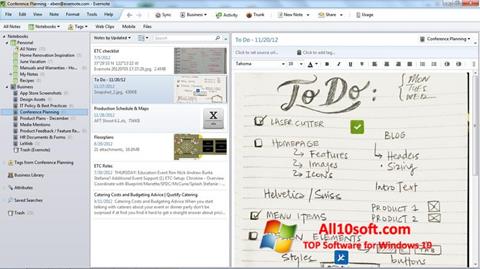 Petikan skrin Evernote untuk Windows 10
