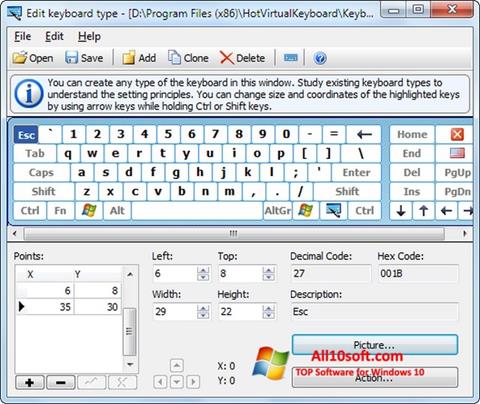 Petikan skrin Virtual Keyboard untuk Windows 10
