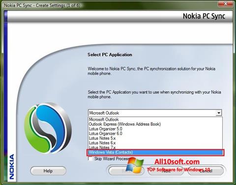Petikan skrin Nokia PC Suite untuk Windows 10