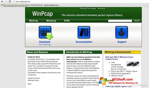 Petikan skrin WinPcap untuk Windows 10