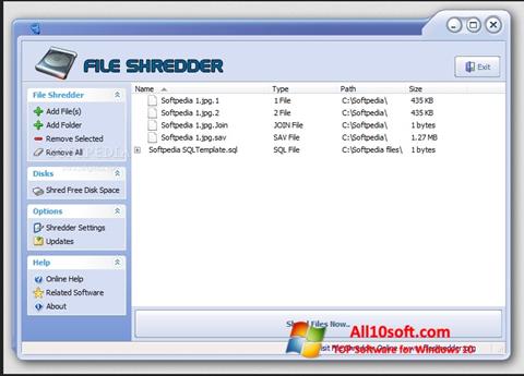 Petikan skrin File Shredder untuk Windows 10