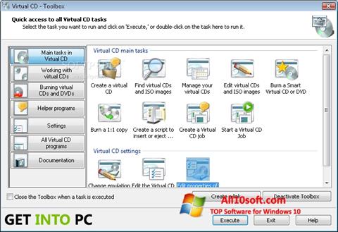 Petikan skrin Virtual CD untuk Windows 10