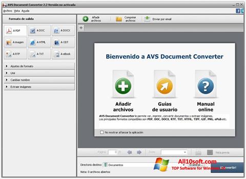 Petikan skrin AVS Document Converter untuk Windows 10