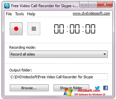Petikan skrin Free Video Call Recorder for Skype untuk Windows 10