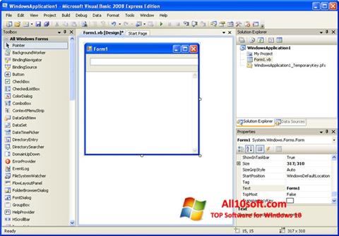 Petikan skrin Microsoft Visual Basic untuk Windows 10