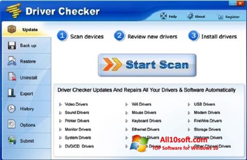 Petikan skrin Driver Checker untuk Windows 10
