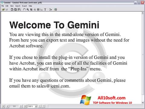 Petikan skrin Gemini untuk Windows 10