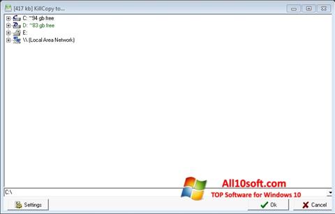 Petikan skrin KillCopy untuk Windows 10