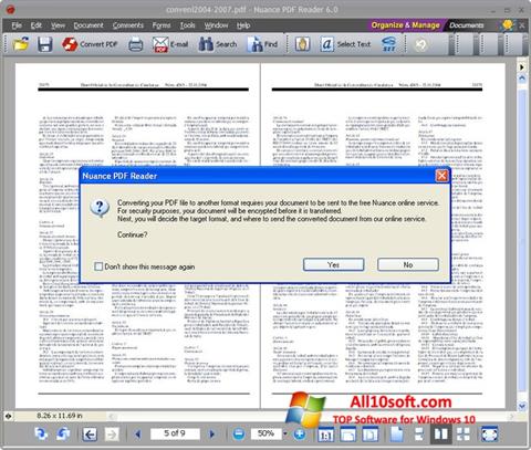 Petikan skrin Nuance PDF Reader untuk Windows 10