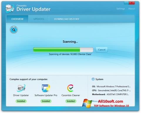 Petikan skrin Carambis Driver Updater untuk Windows 10