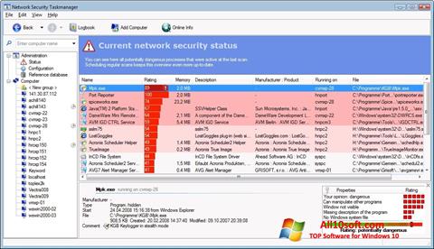 Petikan skrin Security Task Manager untuk Windows 10