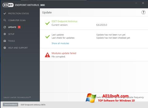 Petikan skrin ESET Endpoint Antivirus untuk Windows 10