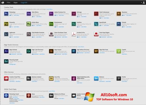 Petikan skrin Adobe Creative Cloud untuk Windows 10