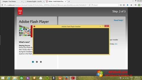 Petikan skrin Adobe Flash Player untuk Windows 10