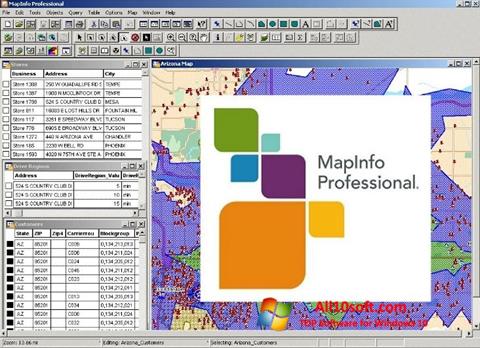 Petikan skrin MapInfo Professional untuk Windows 10