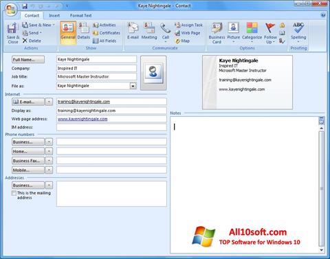 Petikan skrin Microsoft Outlook untuk Windows 10