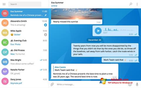 Petikan skrin Telegram Desktop untuk Windows 10