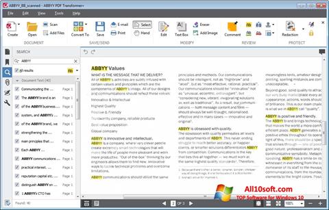 Petikan skrin ABBYY PDF Transformer untuk Windows 10