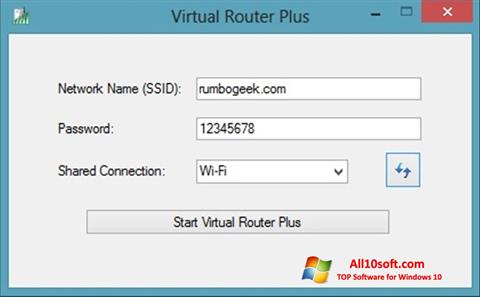Petikan skrin Virtual Router Plus untuk Windows 10