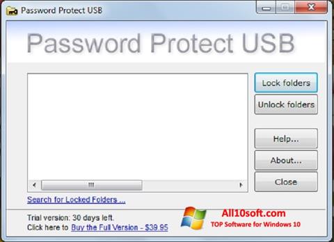 Petikan skrin Password Protect USB untuk Windows 10