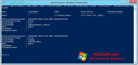 Petikan skrin Windows PowerShell untuk Windows 10